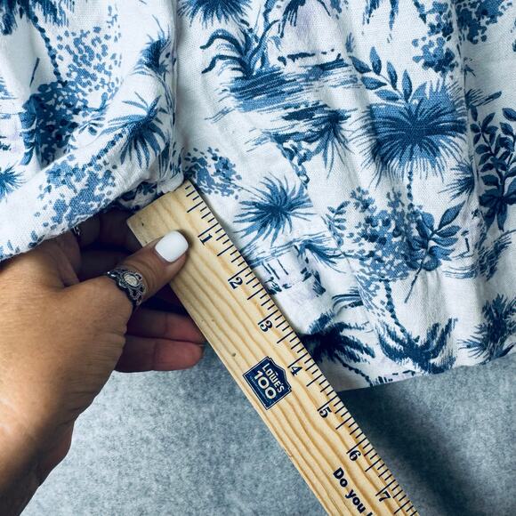 Abercrombie & Fitch Linen Shorts Womens XS White Bermuda Hawaiian Casual Preppy - Picture 8 of 12